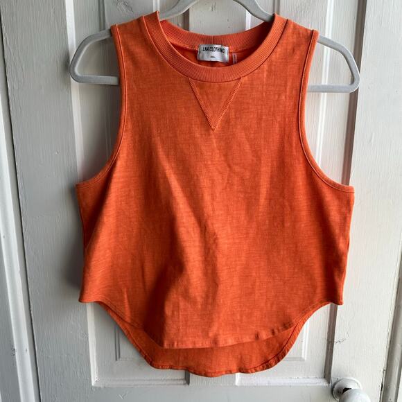 LNA Clothing Curved Hem Tank Orange - Picture 2 of 8